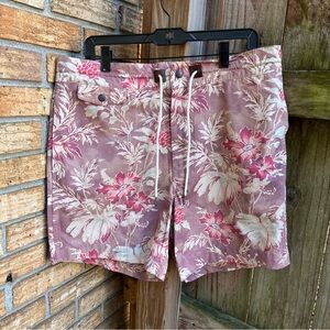 Ralph Lauren Double RL Red and Cream Board Shorts tropical twill short